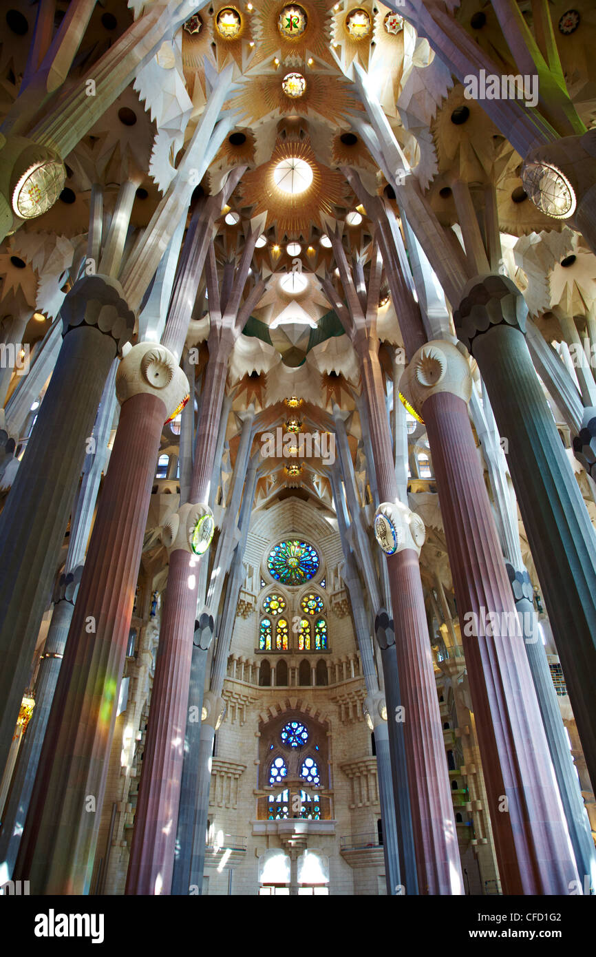 Sagrada Familia, UNESCO-Weltkulturerbe, Barcelona, Katalonien, Spanien, Europa Stockfoto