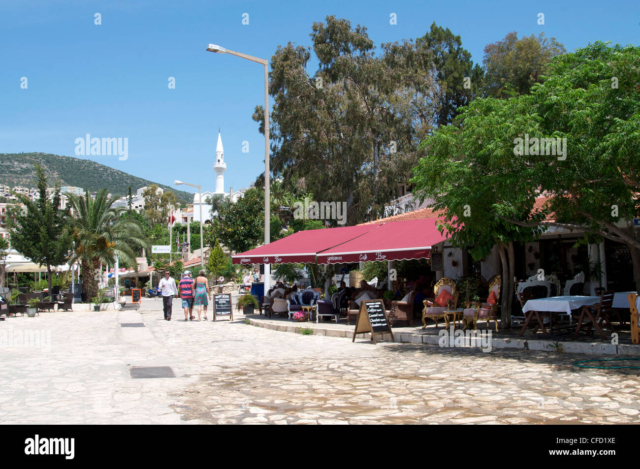 Kalkan, ein beliebter Urlaubsort, Provinz Antalya, Anatolien, Türkei, Kleinasien, Eurasien Stockfoto