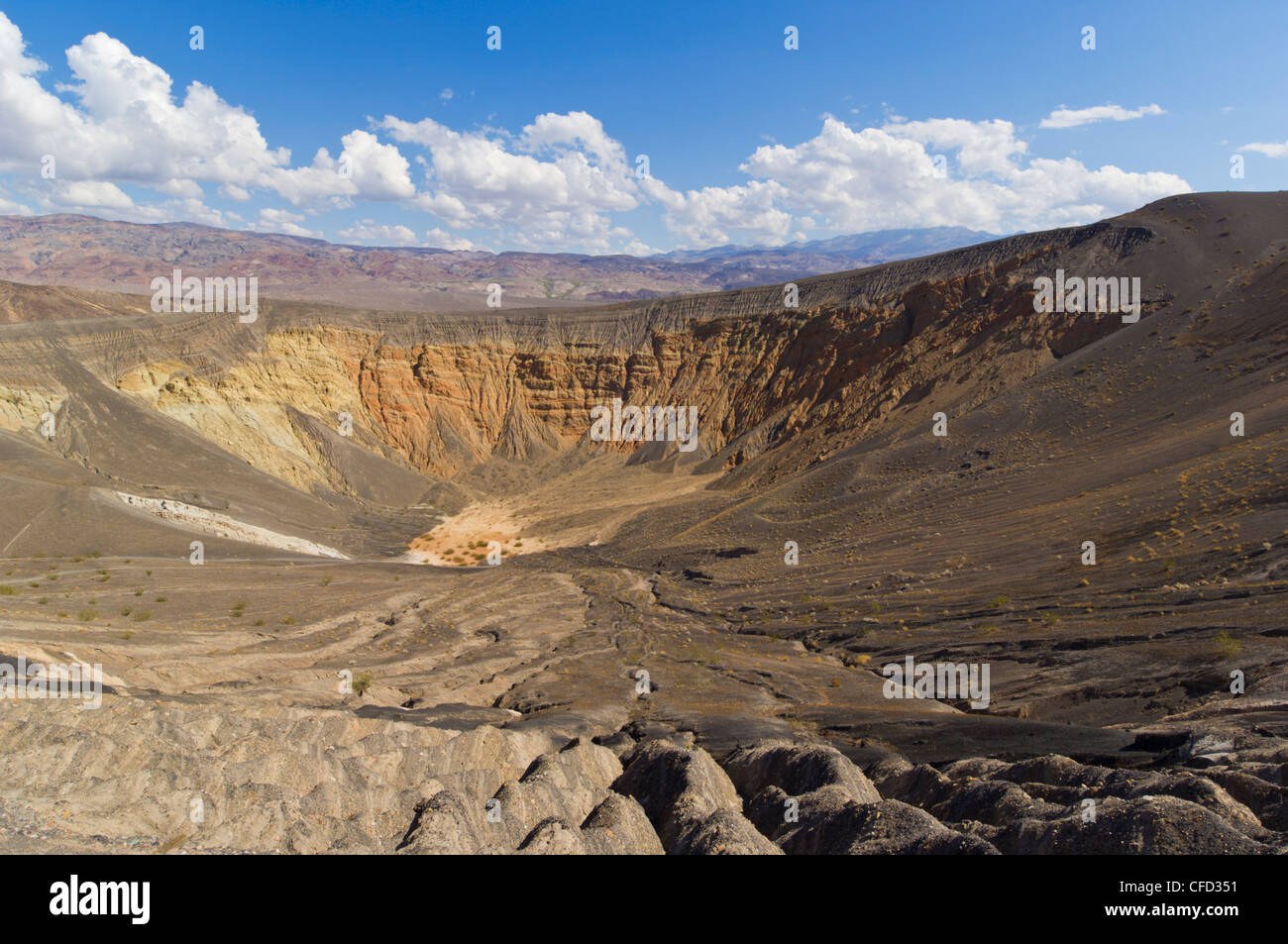 Ubehebe Krater, ein Maar-Vulkan, Death Valley Nationalpark, Kalifornien, USA Stockfoto