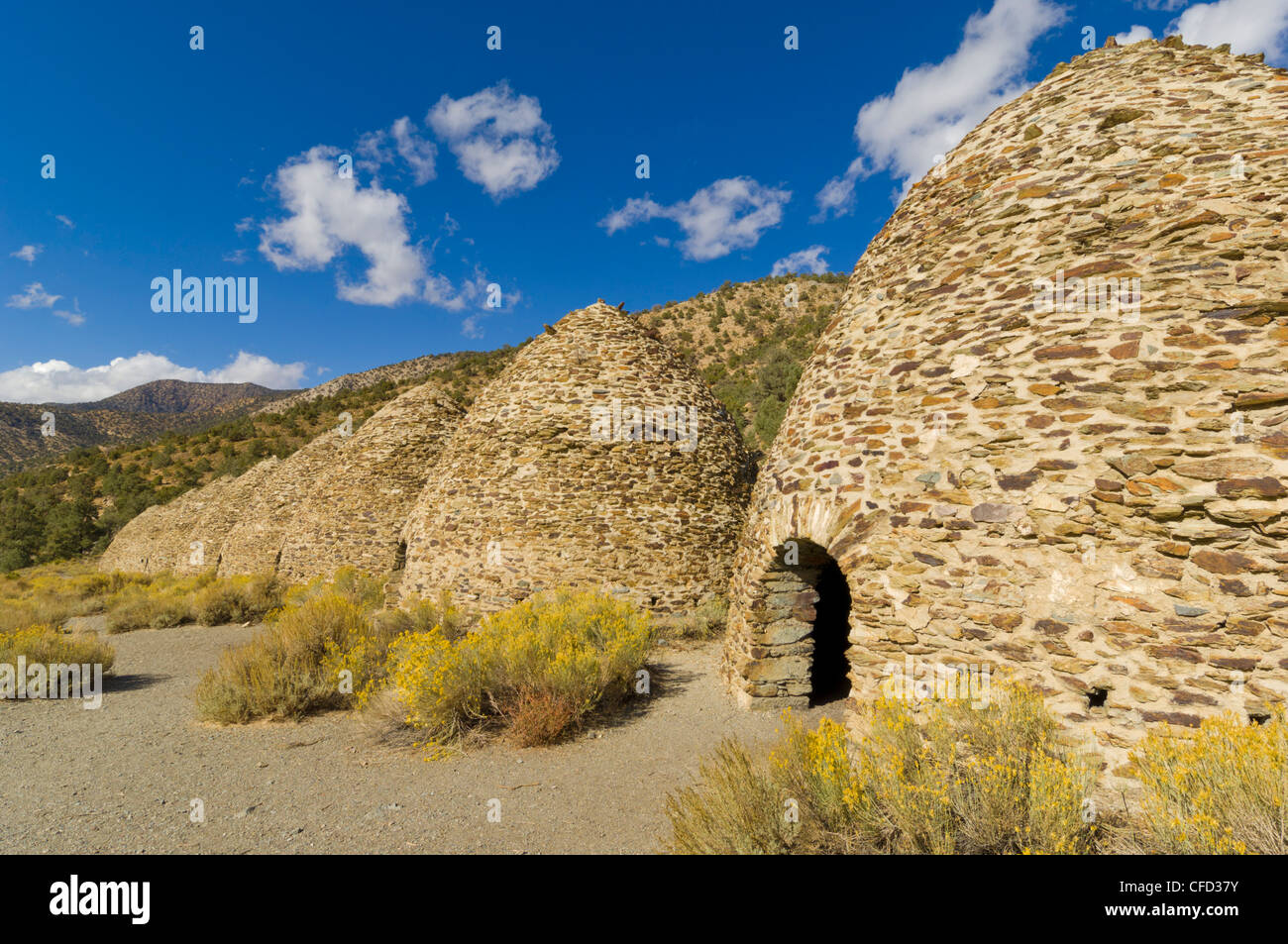 Die Charcoal Kilns, Panamint Range, Emigrant Canyon Road, Death Valley Nationalpark, Kalifornien, USA Stockfoto