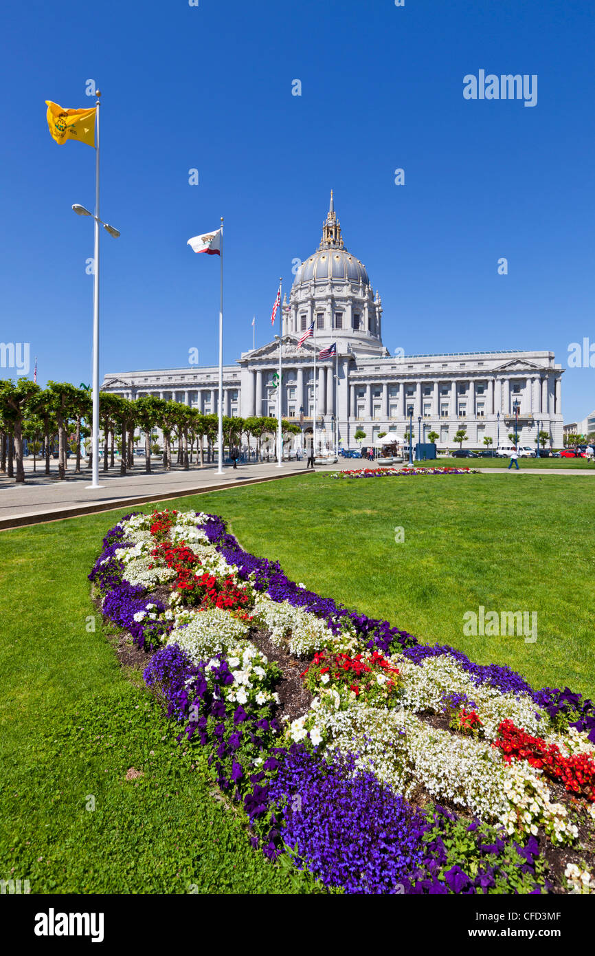 Rathaus und Stadthalle, San Francisco, Kalifornien, USA Stockfoto