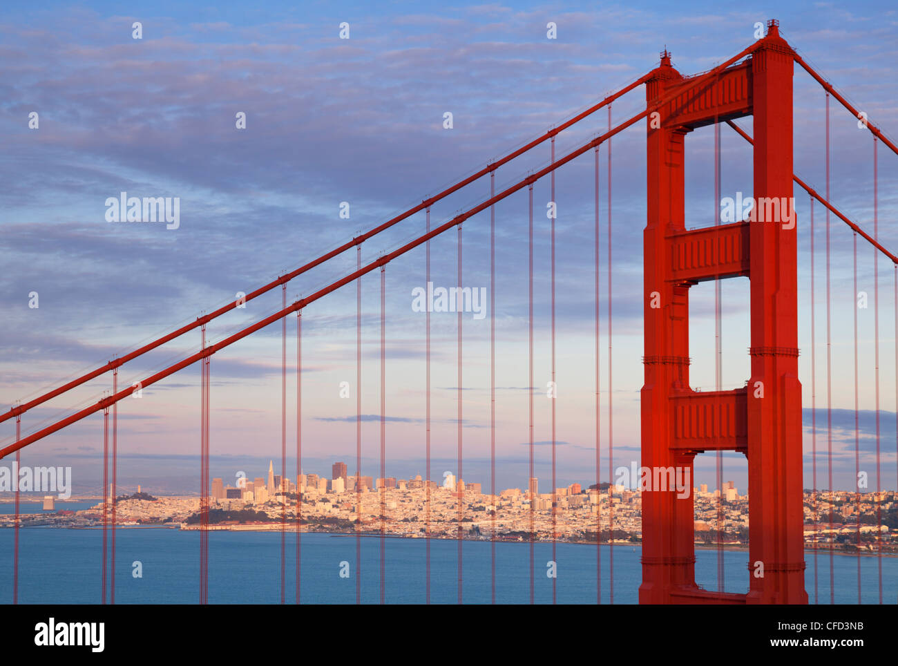 Die Golden Gate Bridge, Marin County, San Francisco, Kalifornien, USA Stockfoto