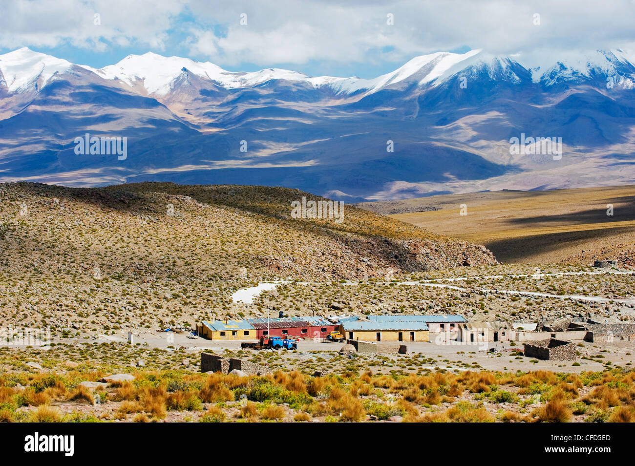Siedlung im Altiplano, Bolivien, Südamerika Stockfoto