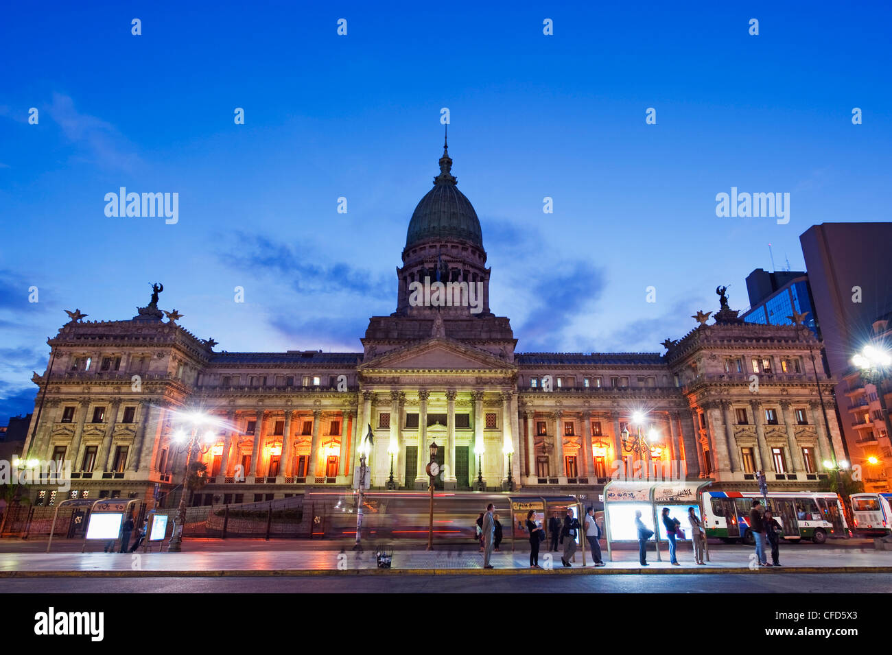 Palacio del Congreso (National-Kongress-Gebäude), Plaza del Congreso, Buenos Aires, Argentinien, Südamerika Stockfoto
