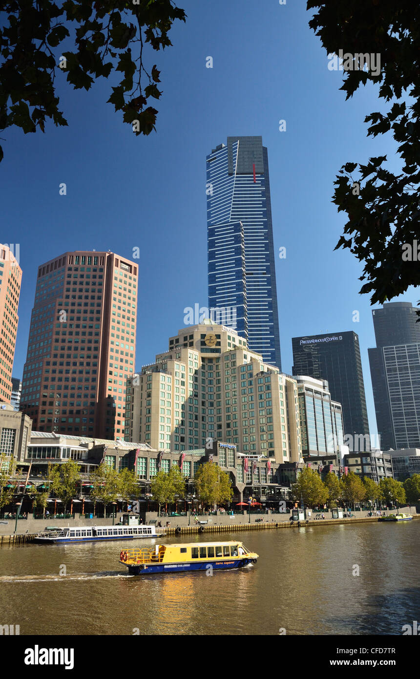 Melbourne Central Business District (CBD) und Yarra River, Victoria, Australien, Pazifik Stockfoto