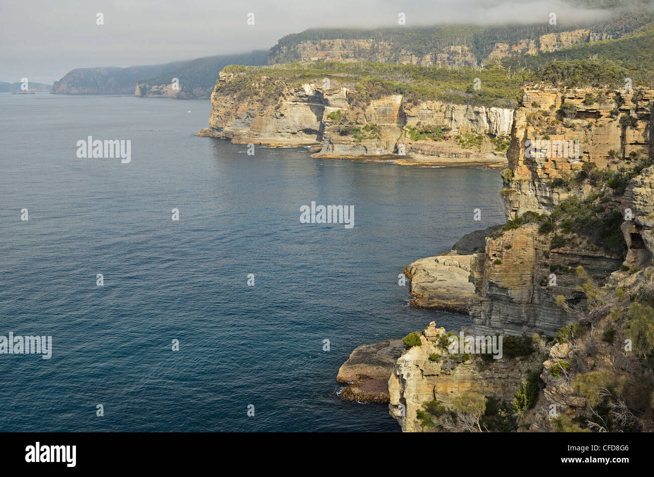 Blick auf Waterfall Bay, Tasman Halbinsel, Tasmanien, Australien, Pazifik Stockfoto