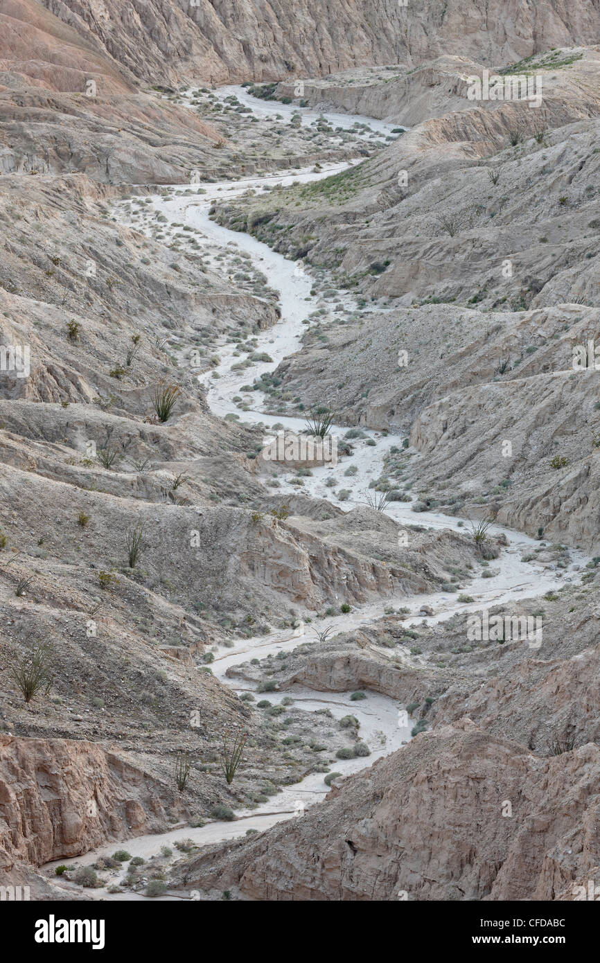 Badlands aus der Schrift, Anza-Borrego Desert State Park, California, Vereinigte Staaten von Amerika Stockfoto