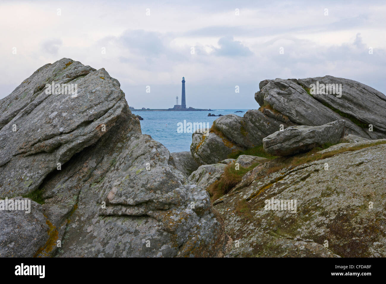 Le Phare de L Ile Vierge, Finistere, Bretagne, Frankreich, Europa Stockfoto