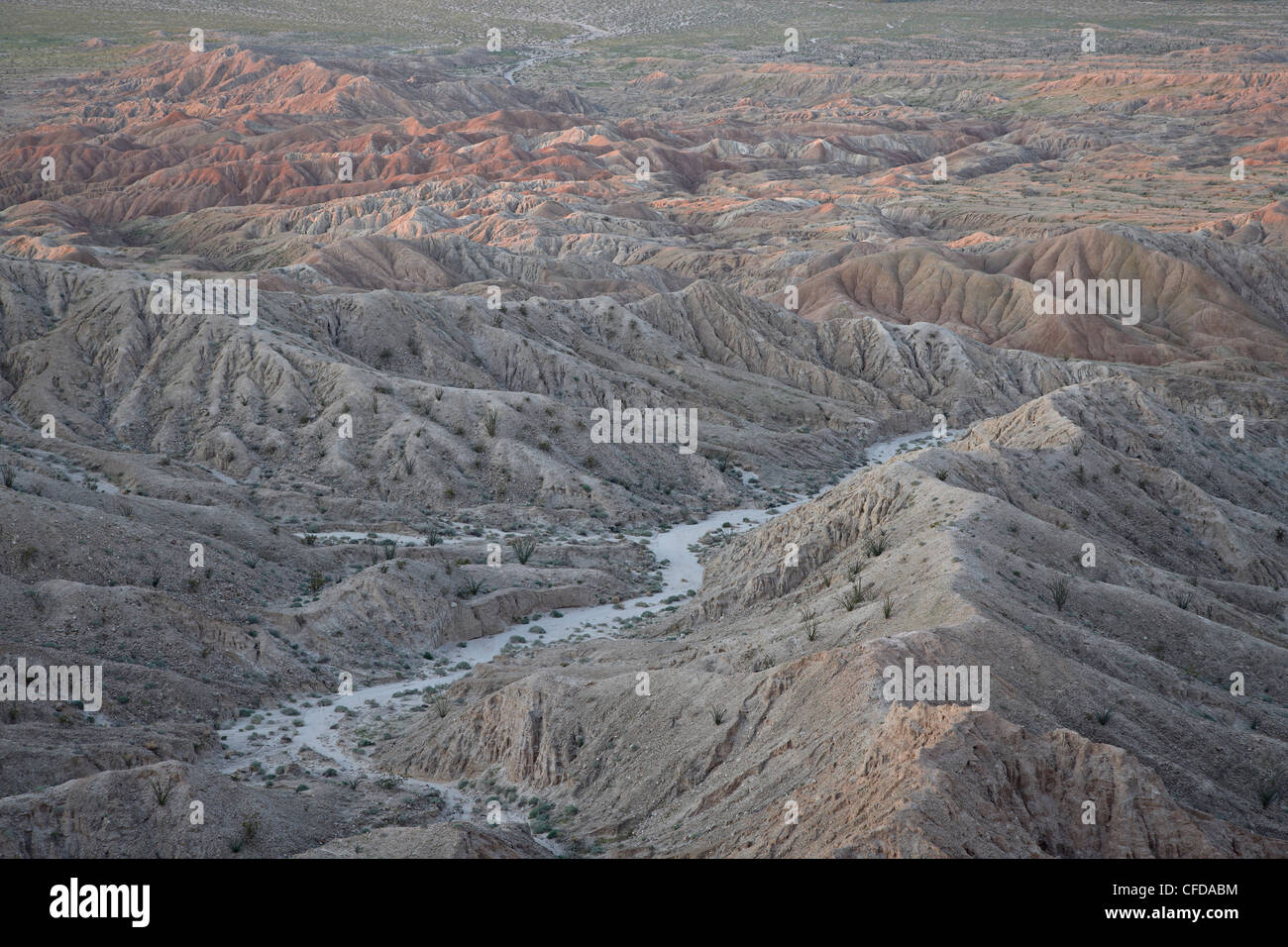 Badlands aus der Schrift, Anza-Borrego Desert State Park, California, Vereinigte Staaten von Amerika Stockfoto