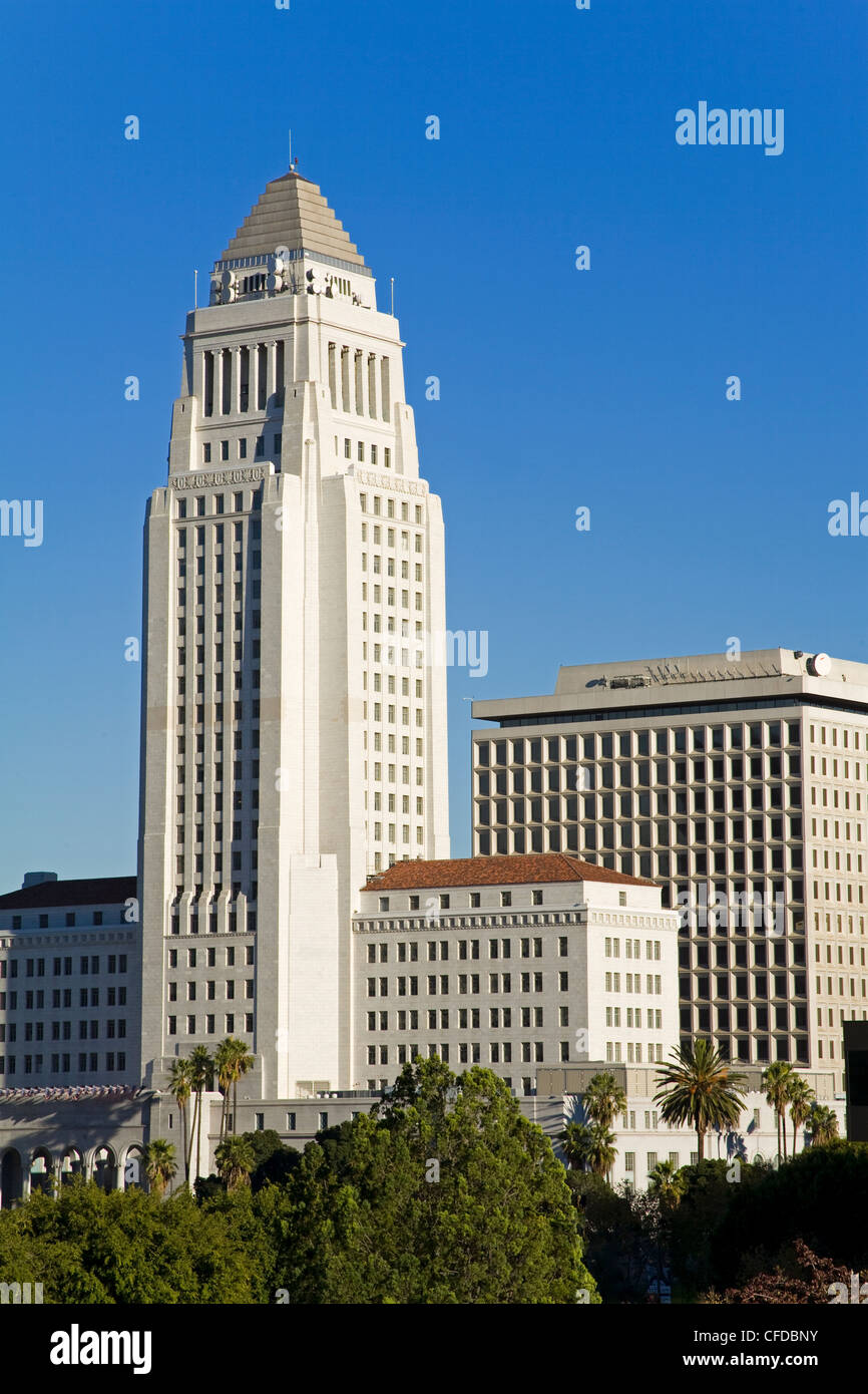 Los Angeles City Hall, California, Vereinigte Staaten von Amerika, Stockfoto