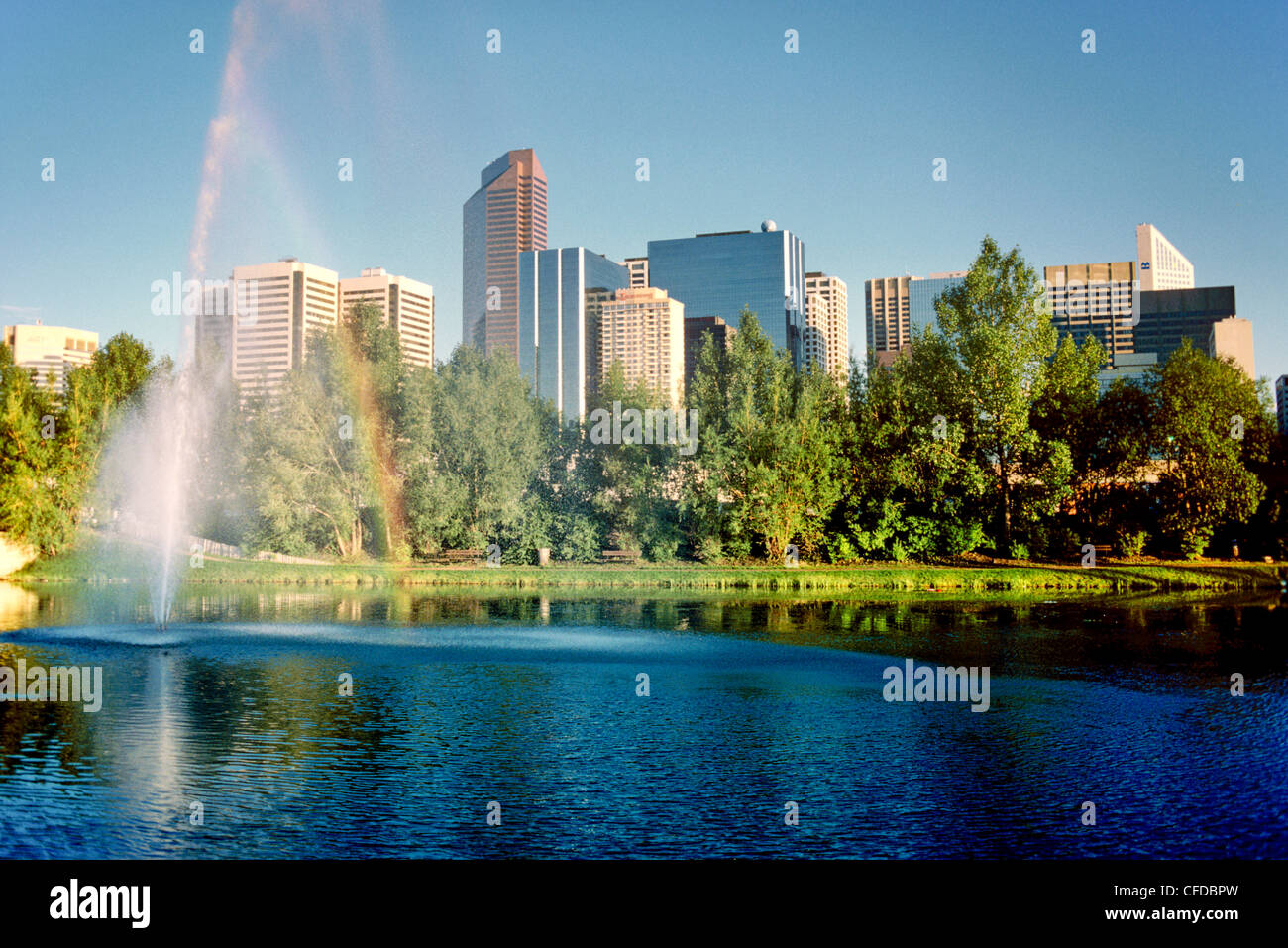 Brunnen, Prince es Island Park, Calgary, Alberta, Kanada Stockfoto