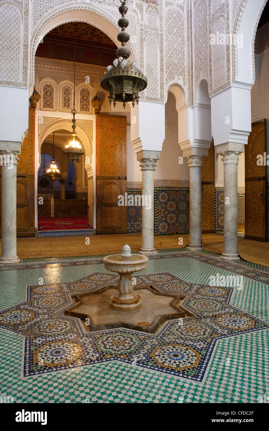 Mausoleum des Moulay Ismail, Meknes, UNESCO World Heritage Site, Marokko, Nordafrika, Südafrika Stockfoto