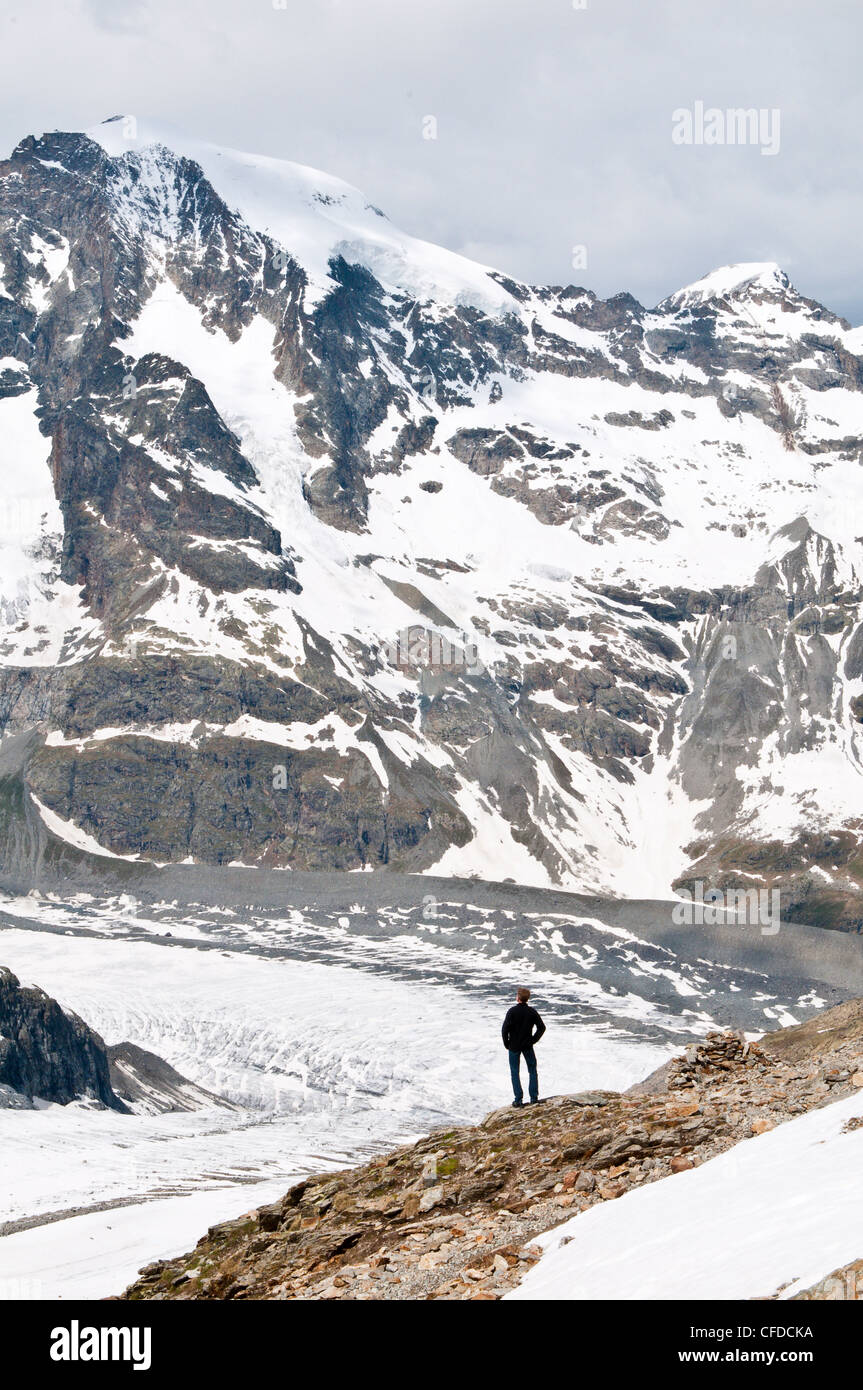 Auf dem Gipfel der Diavolezza Peak, Schweiz, Europa Stockfoto