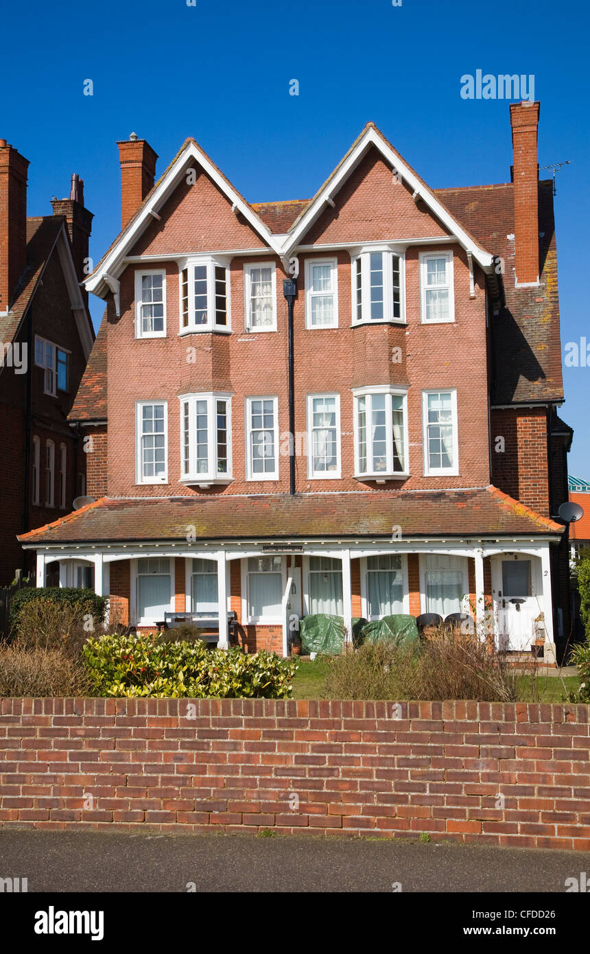 Haus im edwardianischen Stil Hamilton Gardens, Felxstowe, Suffolk, England Stockfoto