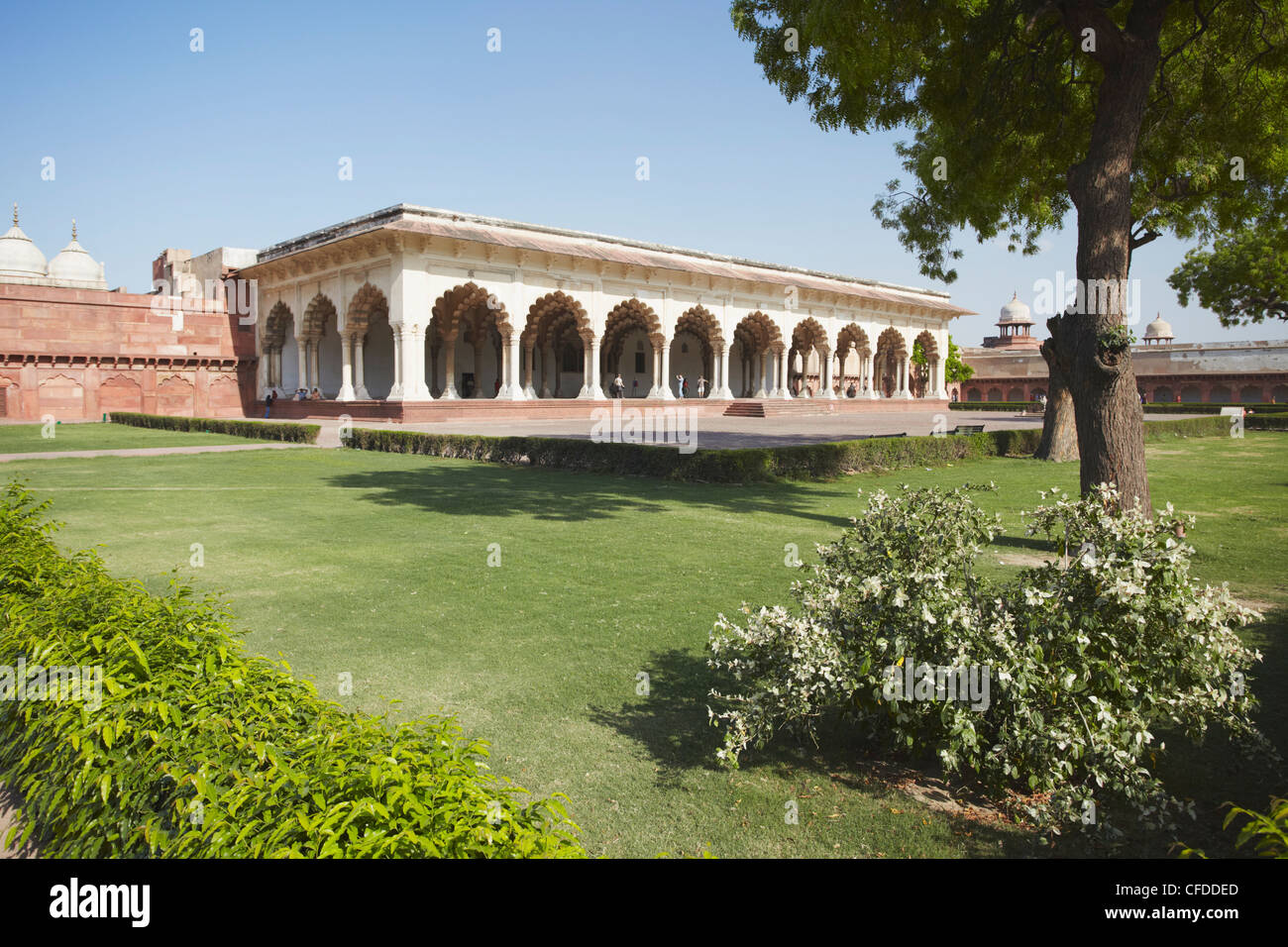 Diwan-i-Uhr (Halle der öffentlichen Publikum) in Agra Fort, UNESCO-Weltkulturerbe, Agra, Uttar Pradesh, Indien, Asien Stockfoto