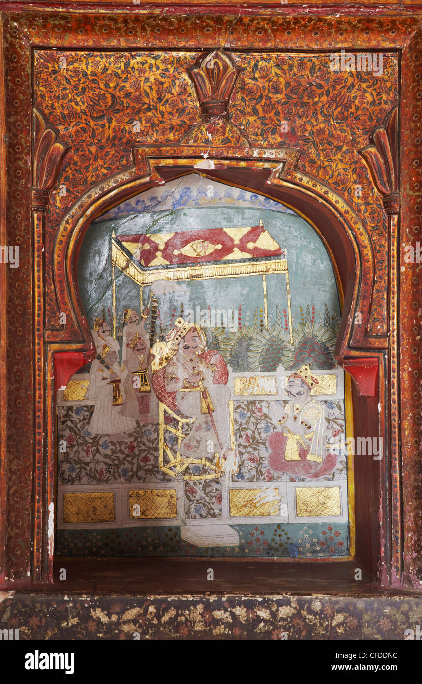 Alten Gemäuer in Chhatra Mahal, Bundi Palast, Bundi, Rajasthan, Indien, Asien Stockfoto