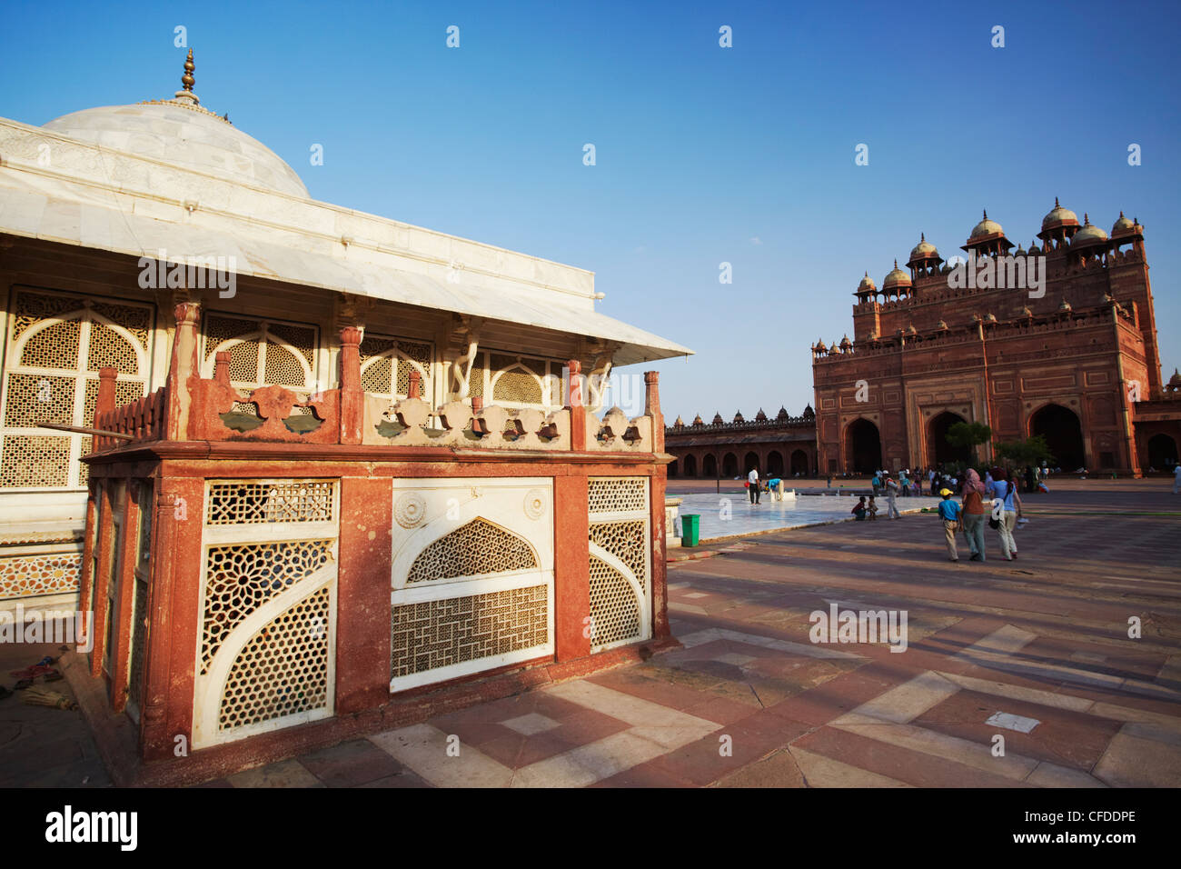 Grab von Scheich Salim Chishti in Jama Masjid, Fatehpur Sikri, UNESCO-Weltkulturerbe, Uttar Pradesh, Indien, Asien Stockfoto