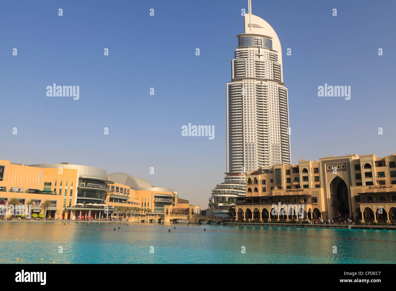 Innenstadt mit der Dubai Mall, The Address, Palace Hotel, Dubai, Vereinigte Arabische Emirate, Naher Osten Stockfoto