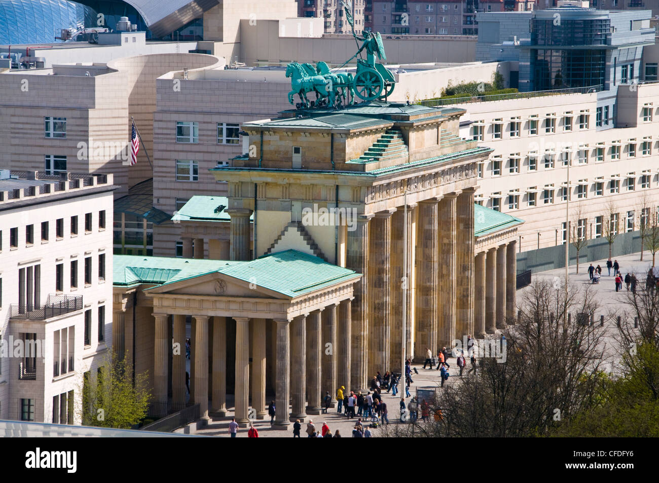 Das Brandenburger Tor (Brandenburger Tor) und die Quadriga, Berlin, Deutschland, Europa Stockfoto