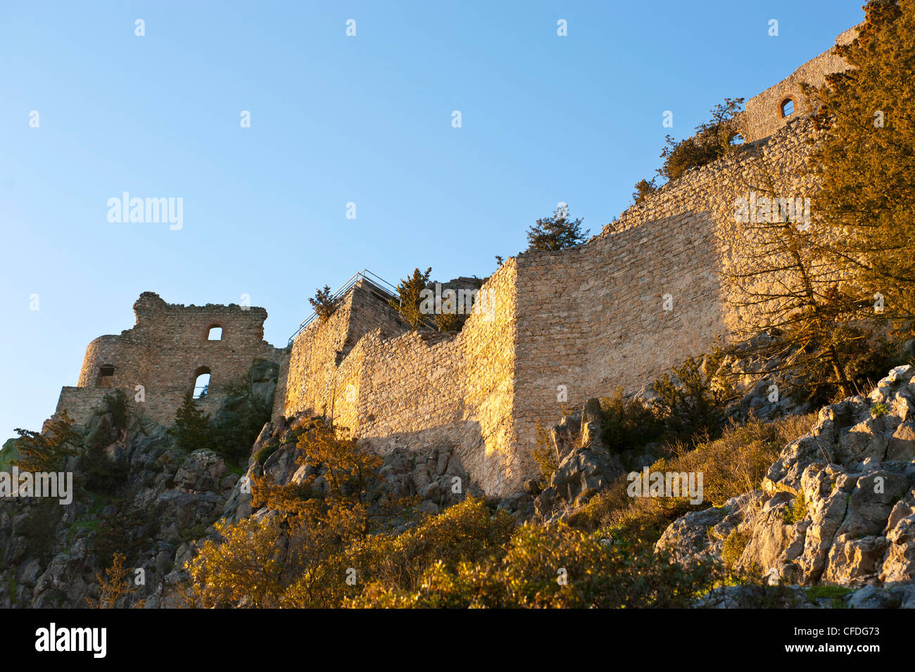 Kreuzritter Schloss, Buffavento, türkischen Teil von Zypern, Zypern, Europa Stockfoto