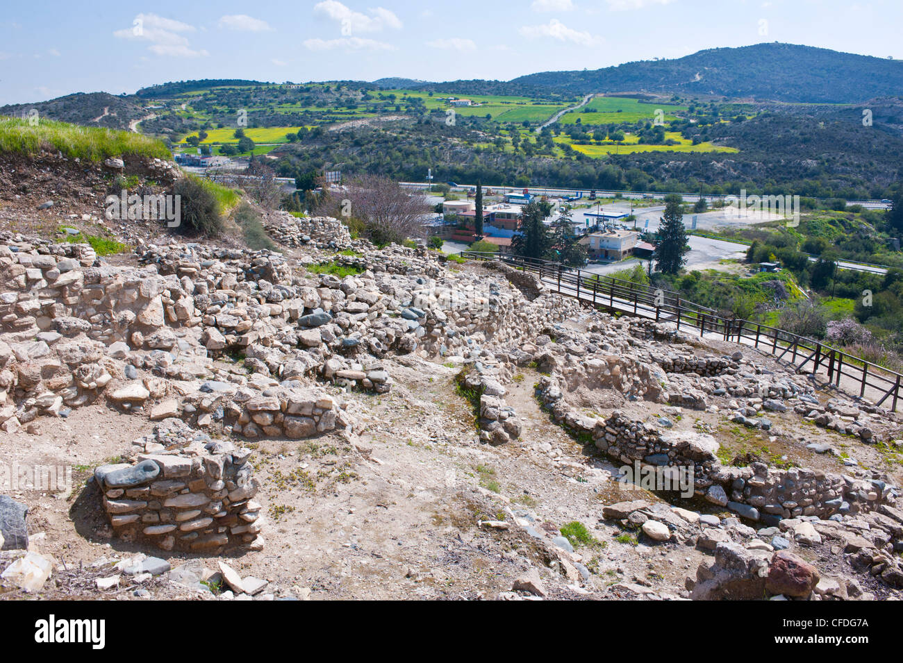 Neolithische Ausgrabungen gelegenen, UNESCO World Heritage Site, Zypern, Europa Stockfoto