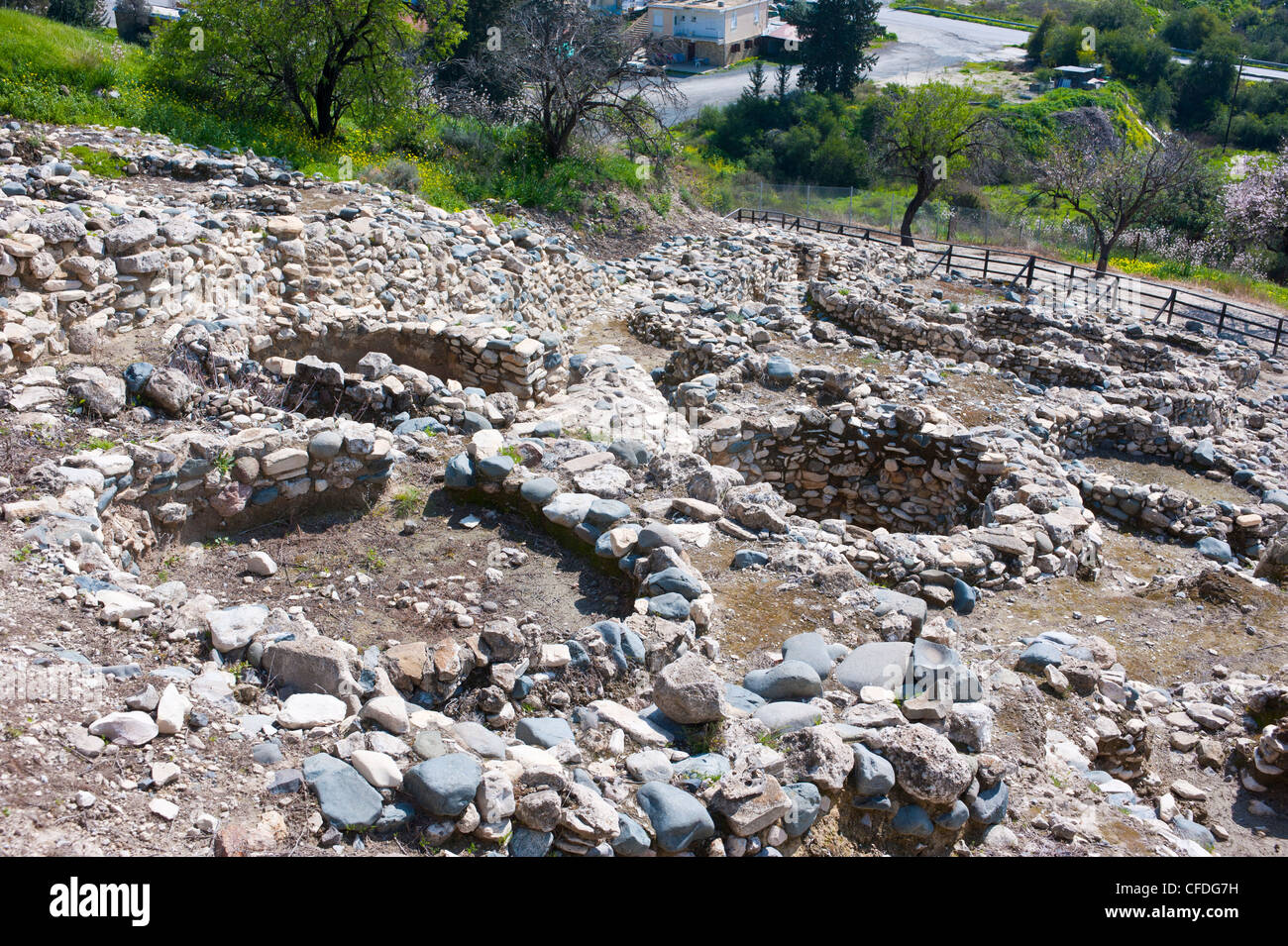 Neolithische Ausgrabungen gelegenen, UNESCO World Heritage Site, Zypern, Europa Stockfoto