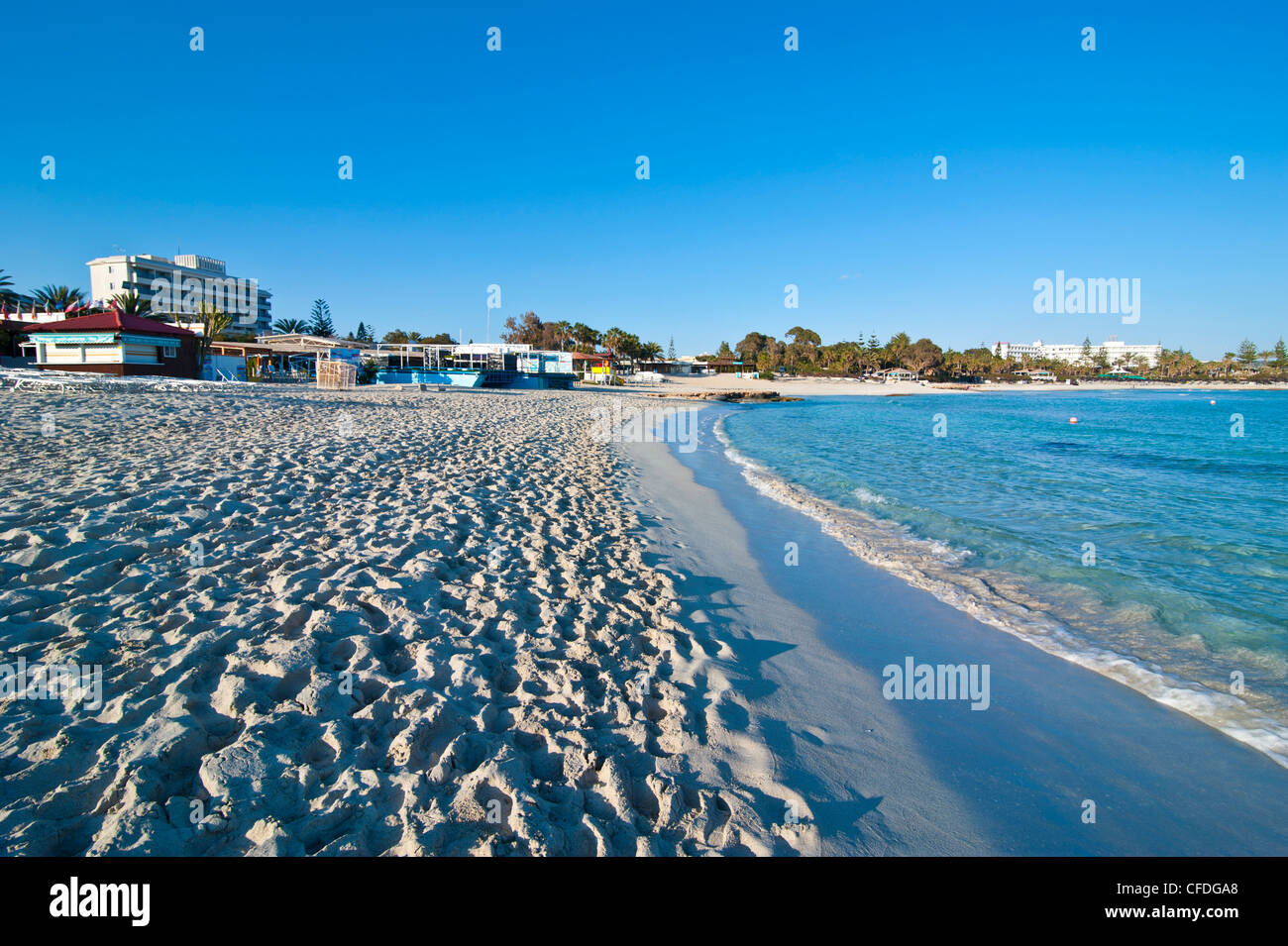 Nissi Beach, Agia Napa, Zypern, Mittelmeer, Europa Stockfoto