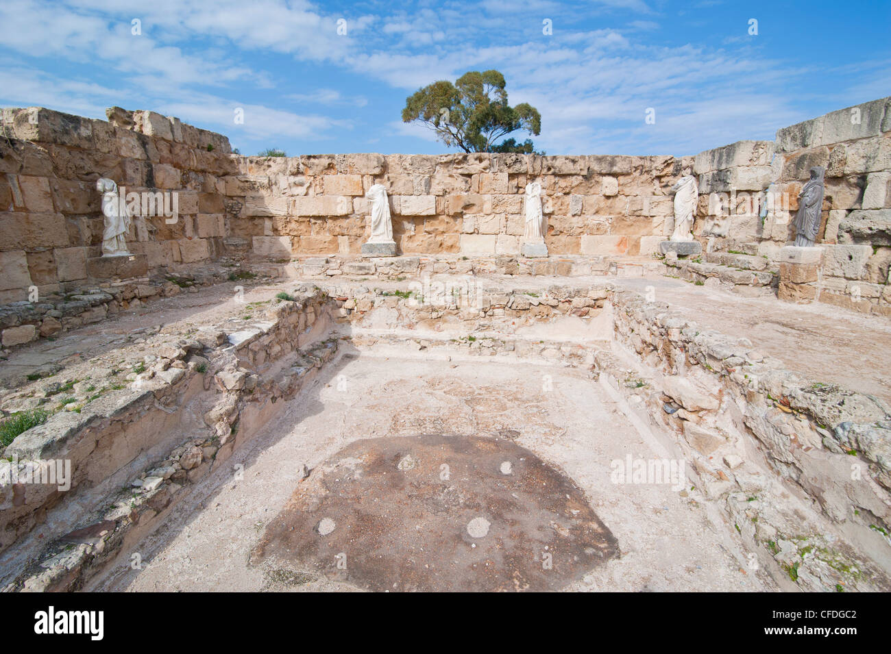 Römische Ruinen von Salamis, türkischen Teil von Zypern, Zypern, Europa Stockfoto