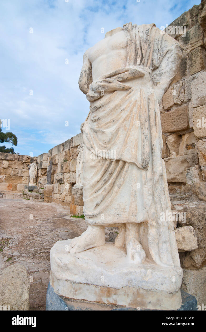 Römische Ruinen von Salamis, türkischen Teil von Zypern, Zypern, Europa Stockfoto