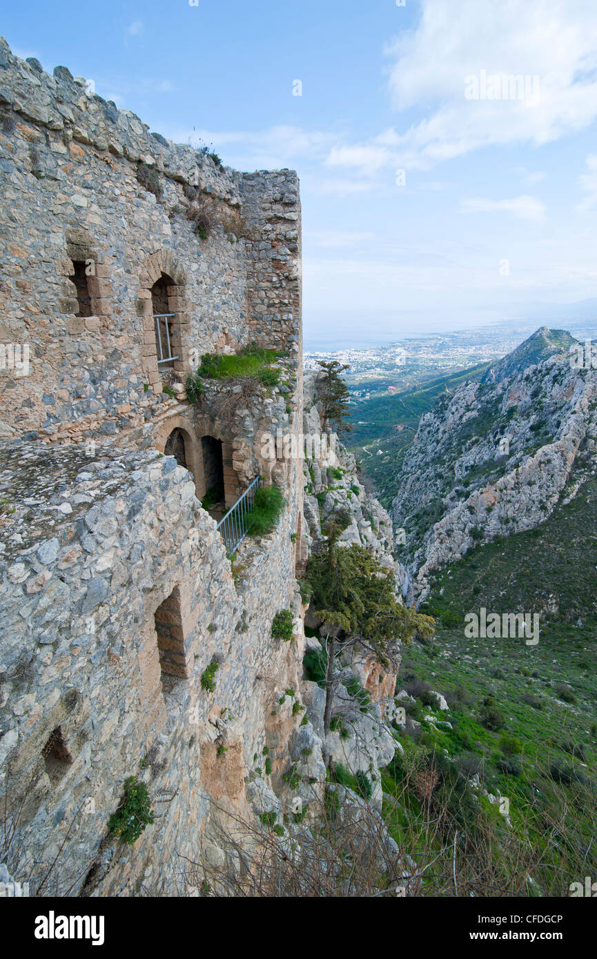 Kreuzritter Schloss von St. Hilarion, türkischen Teil von Zypern, Zypern, Europa Stockfoto