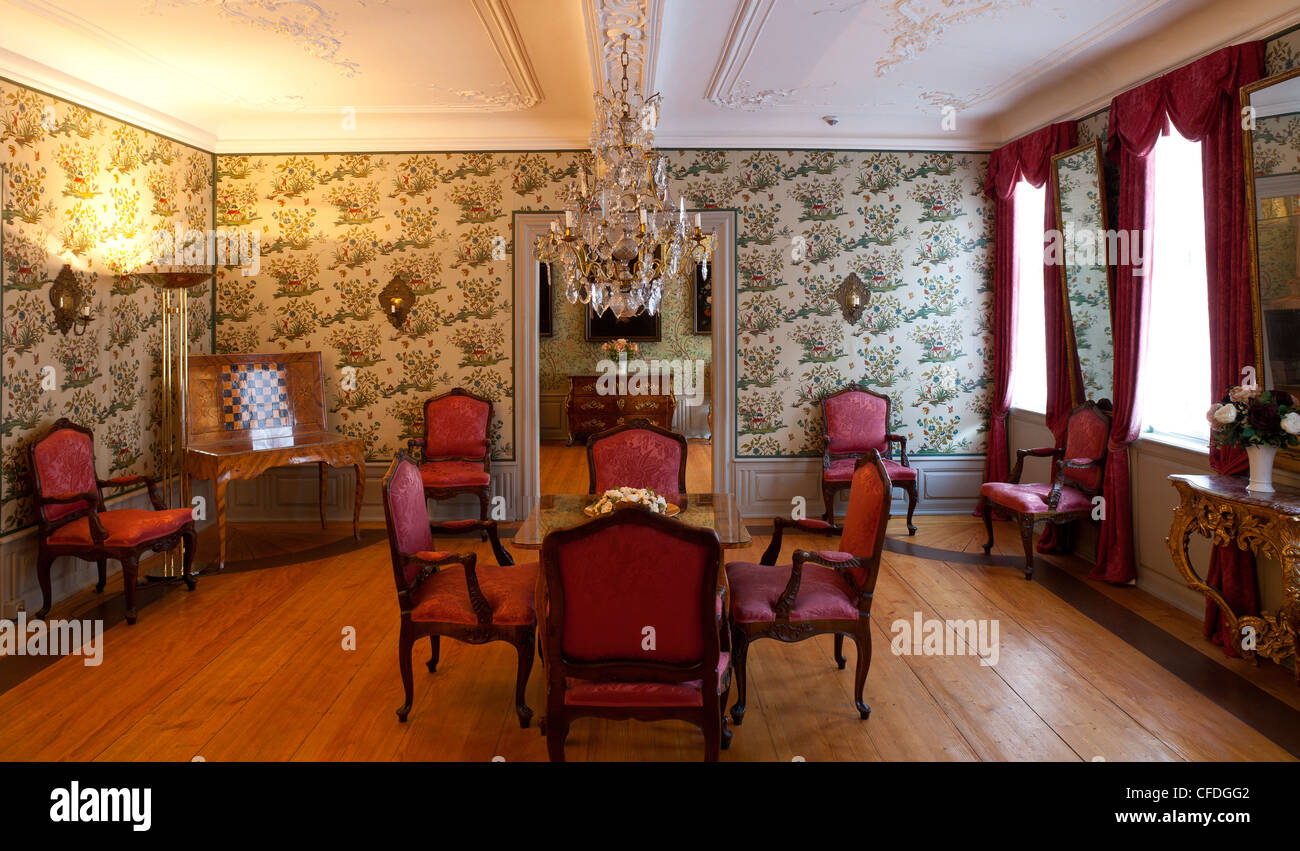 Frankfurter Goethe-Haus, Blick von Peking in Richtung der Noerdliche Seitenkabinett, Frankfurt Am Main, Hessen, Deutschland, Europa Stockfoto