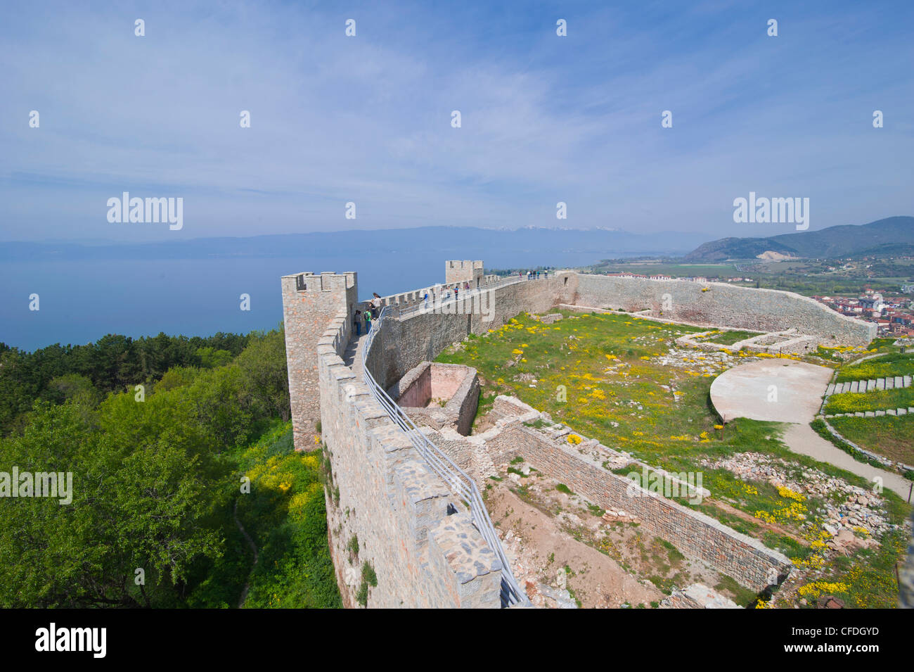 Burg, Ohrid am Ohrid-See, UNESCO World Heritage Site, Mazedonien, Europa Stockfoto
