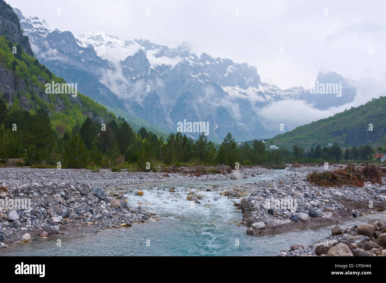 Thethi in die albanischen Alpen, Albanien, Europa Stockfoto