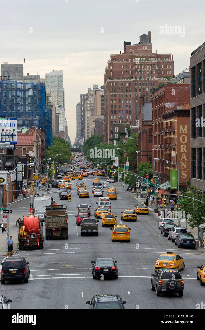 Die High Line Park, 10. Avenue, Meatpacking District, Chelsea, Manhattan, New York, USA, Amerika Stockfoto