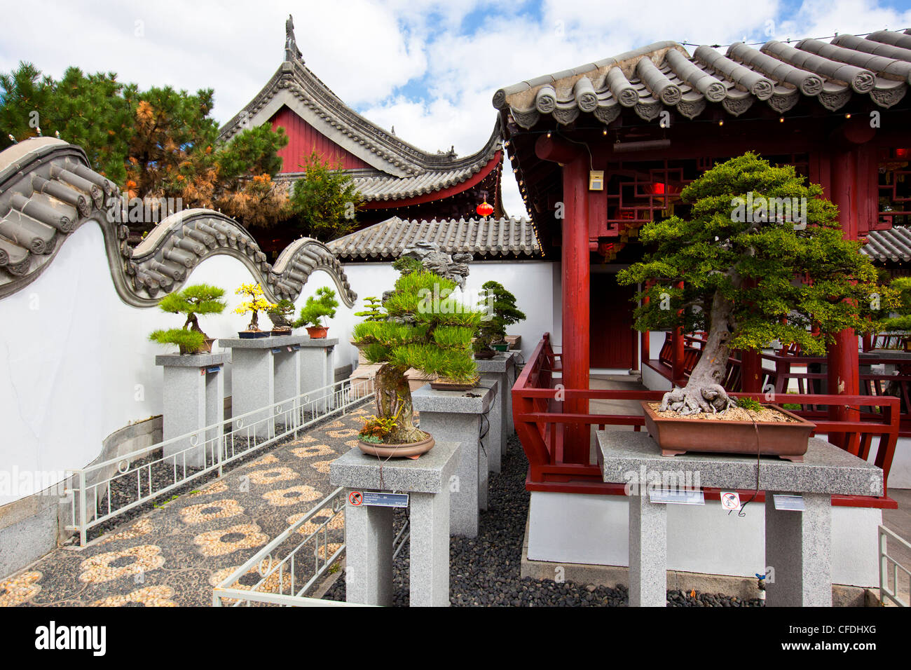 Chinesischer Garten, Montreal Botanical Gardens entfernt, Montreal, Quebec, Kanada Stockfoto