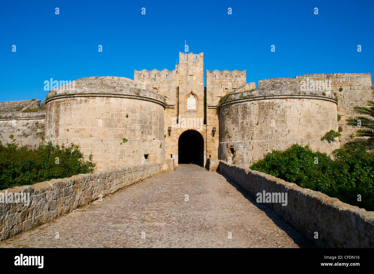 Amboise Tor, Großmeisterpalast, Stadt des UNESCO-Weltkulturerbe, Rhodos, Dodekanes, Rhodos, griechische Inseln, Griechenland Stockfoto