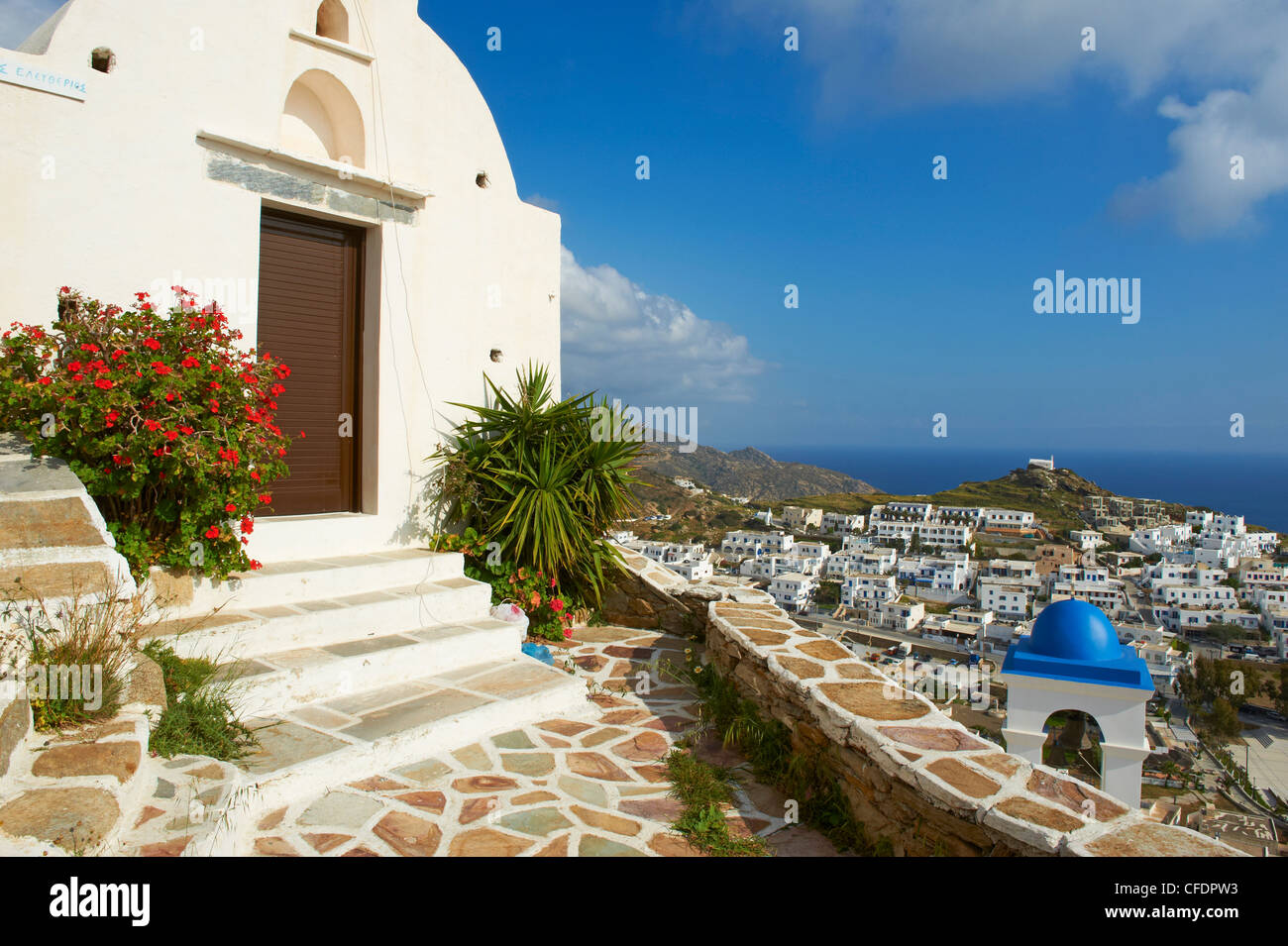 Kirche, Ios Insel, Kykladen, griechische Inseln, Griechenland, Europa Stockfoto