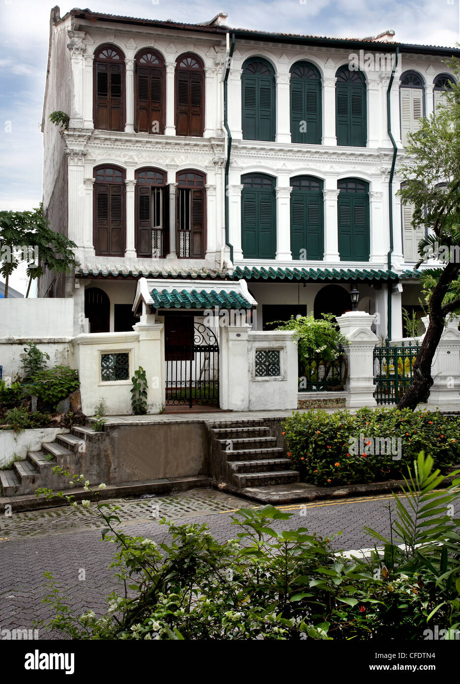 Geschäftshäuser in Emerald Hill, einer erstklassigen Wohngegend, Singapur, Südostasien, Asien Stockfoto