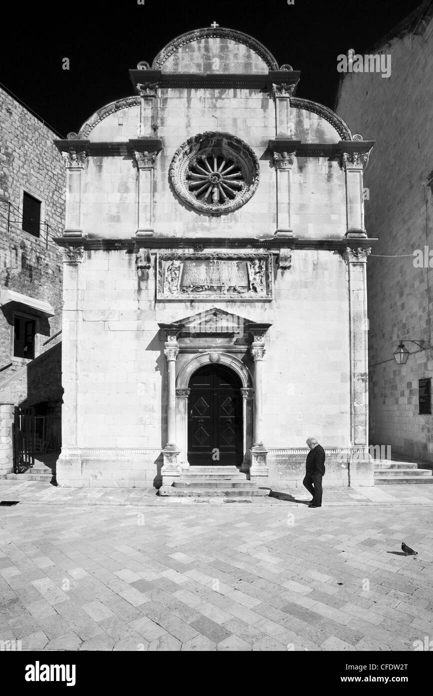 St. Savio, Altstadt, Stradun, UNESCO-Weltkulturerbe, Dubrovnik, Kroatien, Europa Stockfoto