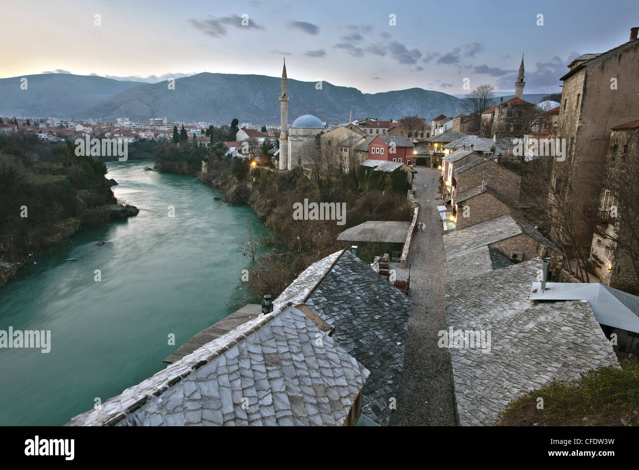 Altstadt, Mostar, UNESCO World Heritage Site, Bosnien, Bosnien-Herzegowina, Europa Stockfoto