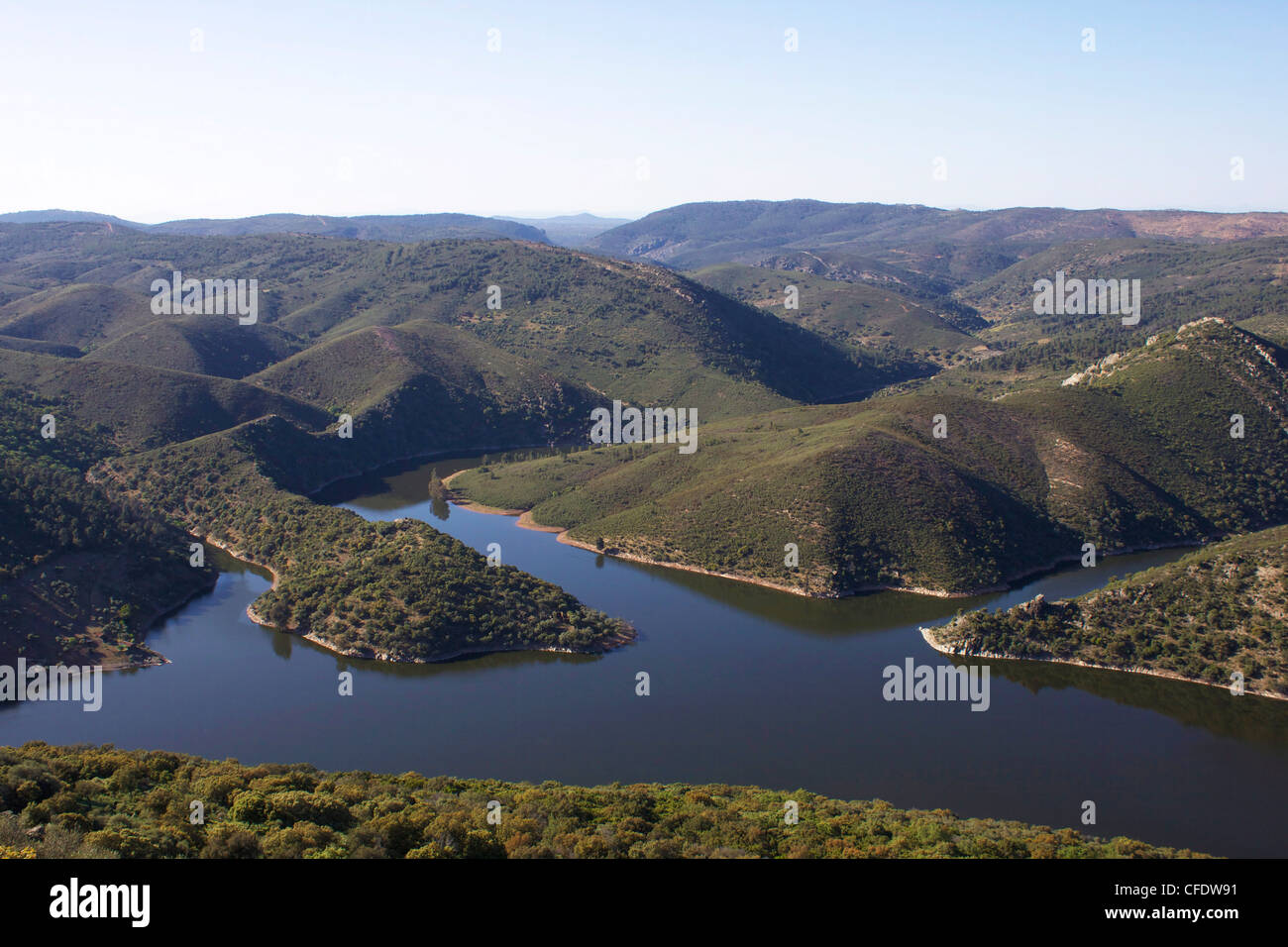 Monfrague National Park und Fluss Tajo, Extremadura, Spanien, Europa Stockfoto