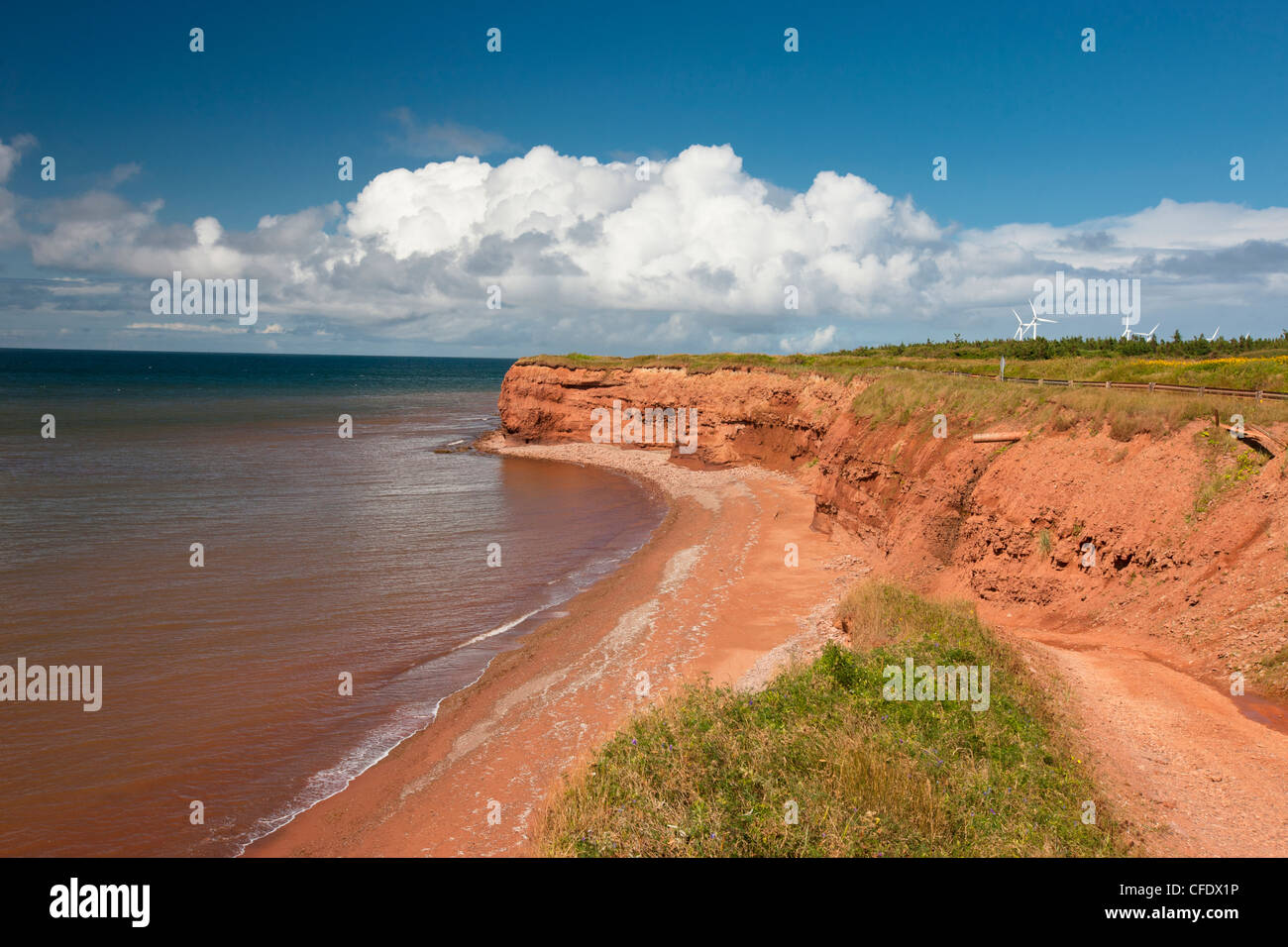 Wind-Turbinen, Norwegen, Prince Edward Island, Canada Stockfoto