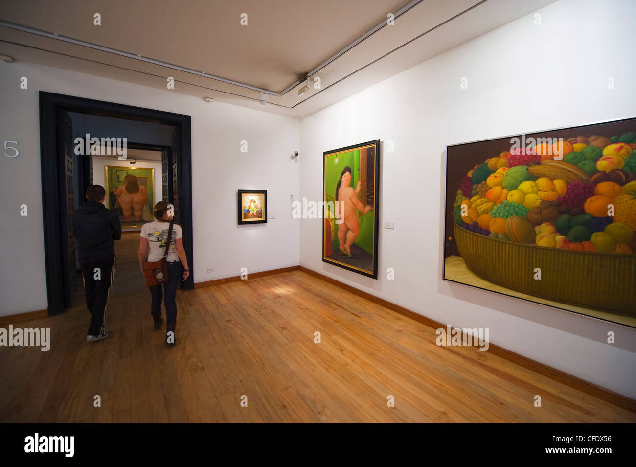 Ölbilder in das Botero Museum, Kunstwerk von Fernando Botero, Bogota, Kolumbien, Südamerika Stockfoto