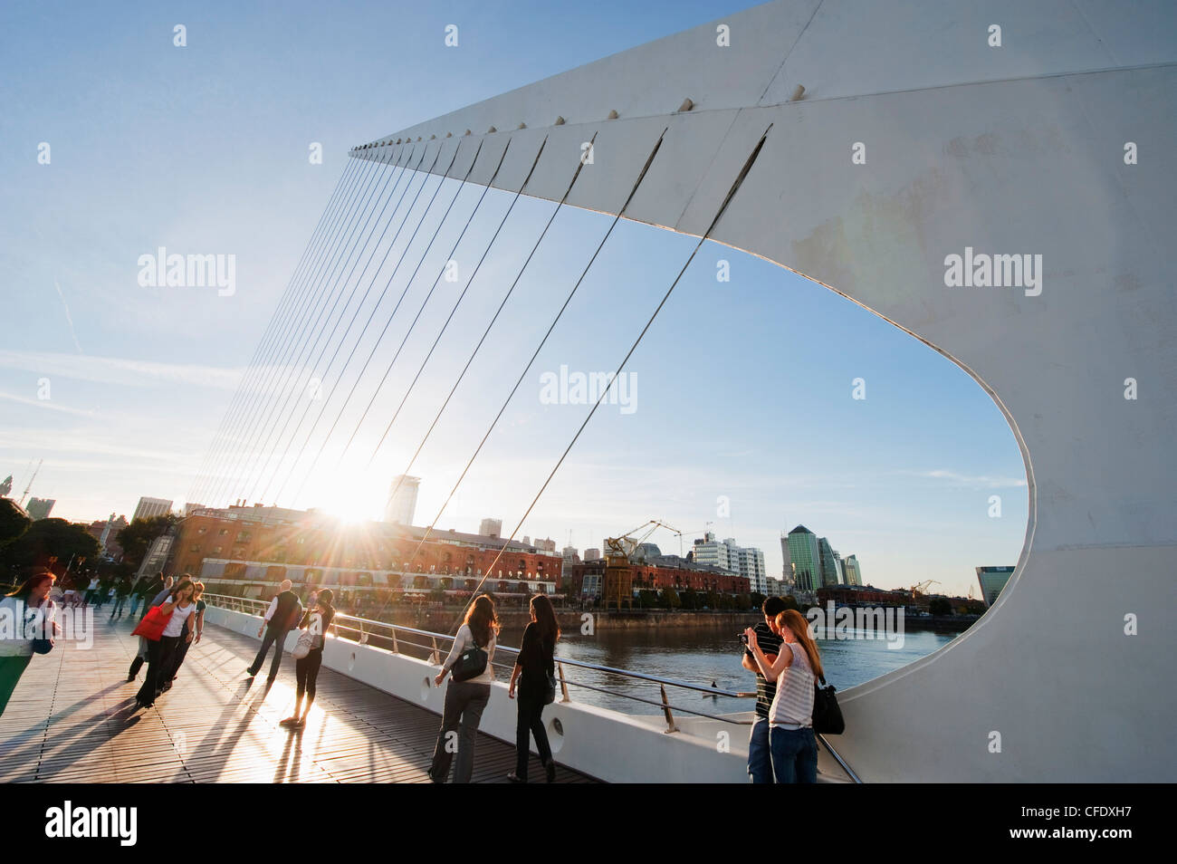 Puente De La Mujer, Buenos Aires, Argentinien, Südamerika Stockfoto