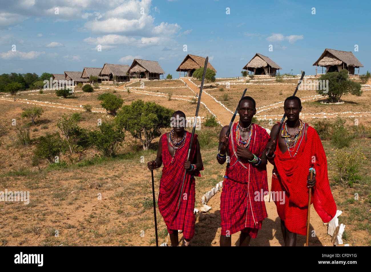 Kudu Camp Tsavo East National Park, Kenia, Ostafrika, Afrika Stockfoto