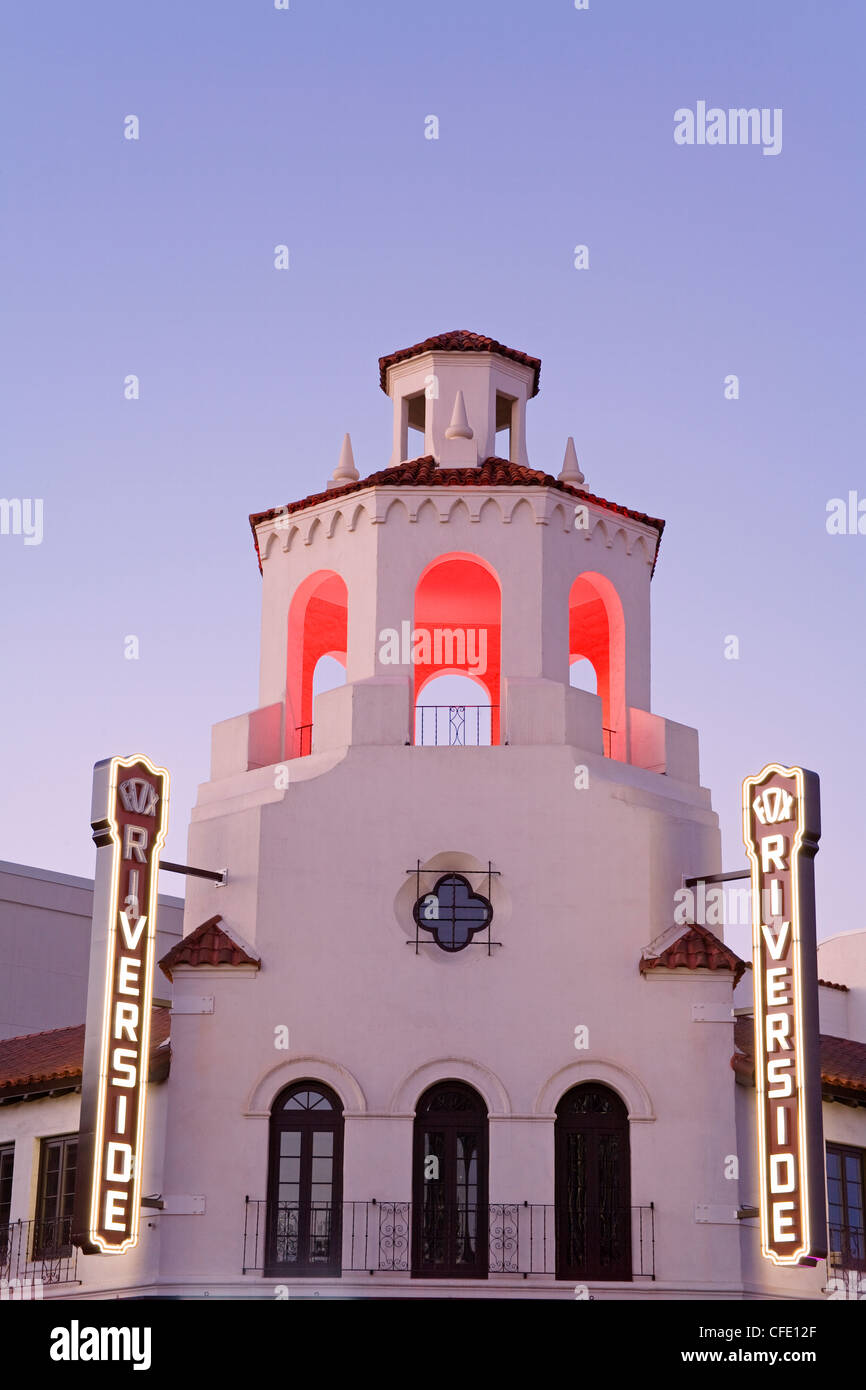 Historische Fox Theater in Riverside City, California, Vereinigte Staaten von Amerika, Stockfoto