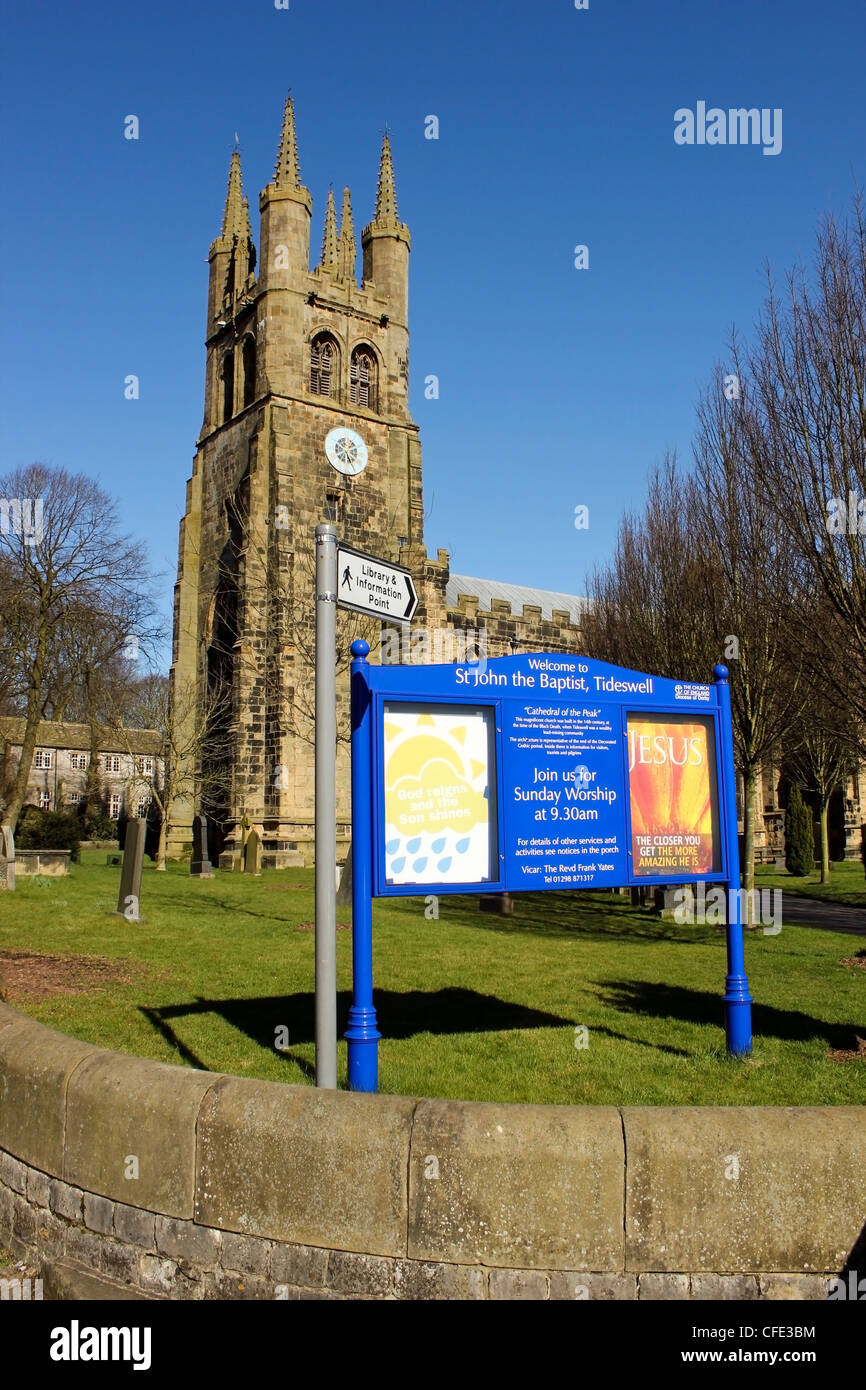 Kleinen Dorf von Tideswell, Peak District National Park, Derbyshire. UK Stockfoto