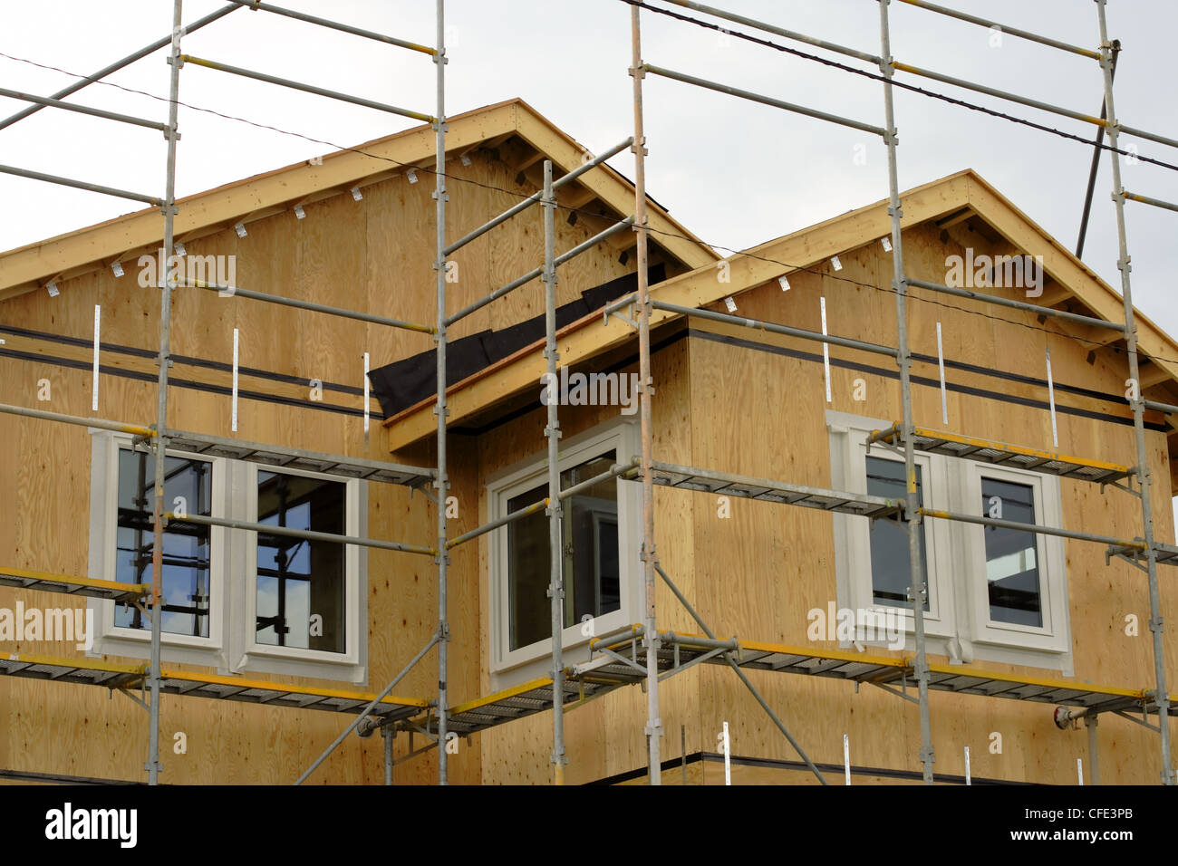 Hausbau für eine Immobiliengesellschaft Agentur Detail-nützlich Stockfoto