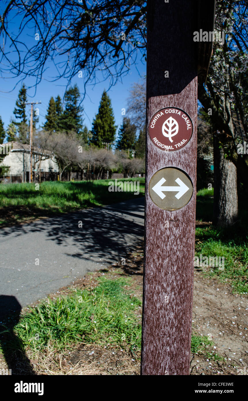 Contra Costa Canal Trail Regional Park in Walnut Creek, Kalifornien. Stockfoto