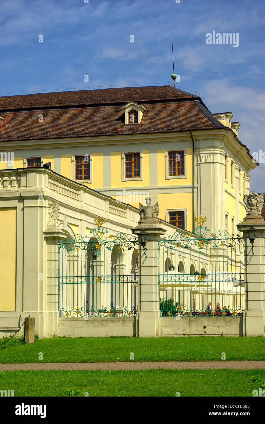 Außenansicht des Barock Palast von Schloss Ludwigsburg bei Stuttgart. Stockfoto